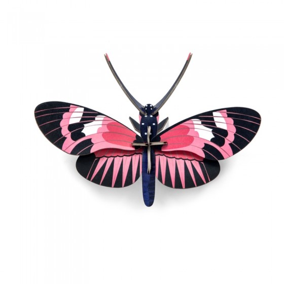 Décoration murale Papillon 3D Rose - Trophées Animaux Décoration murale