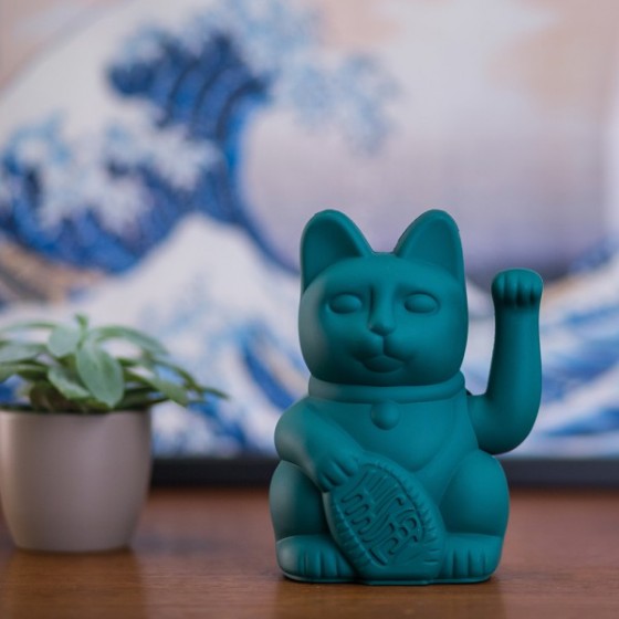 Statue deco,Statue de chat porte-bonheur Maneki Neko en céramique