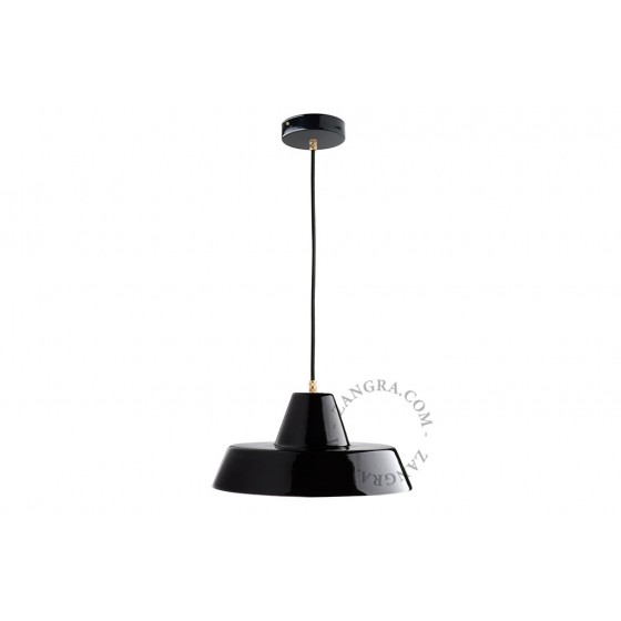 Lampe d'atelier en céramique noir - Suspensions Luminaires et miroirs