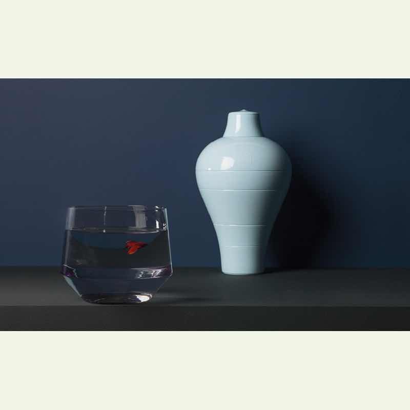 Service de vaisselle empilable Vase Ming aqua white Plats et plateaux