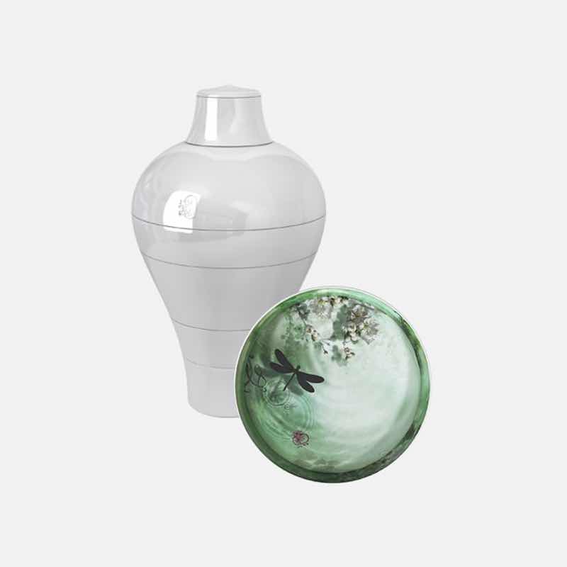 Service de vaisselle empilable Vase Ming aqua white Plats et plateaux