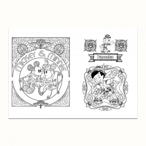 Coloriage Les grands classiques Disney Art déco - Livres Loisirs et jeux