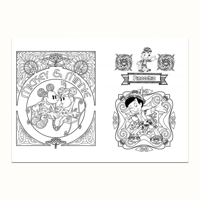 Les Grands Classiques Disney Coloriages Coloriage Les grands classiques Disney Art déco - Livres Loisirs et jeux