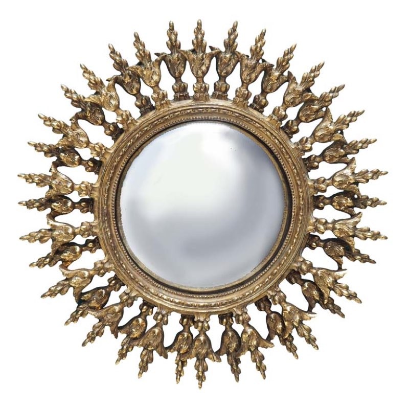 Miroir convexe or 28 cm