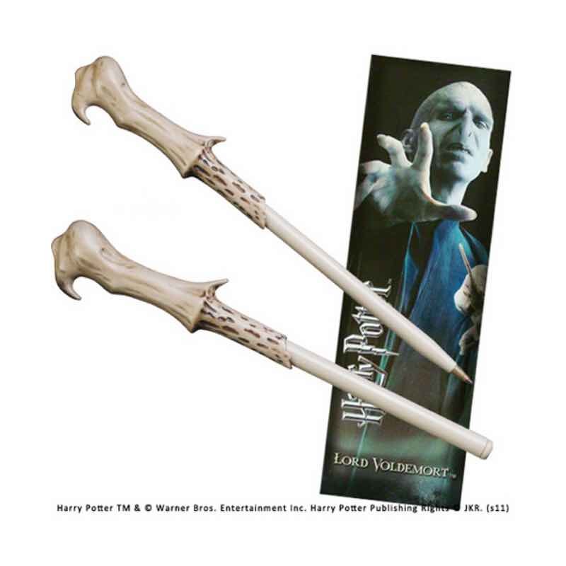 Stylo baguette et Marque-page Voldemort - The noble collection