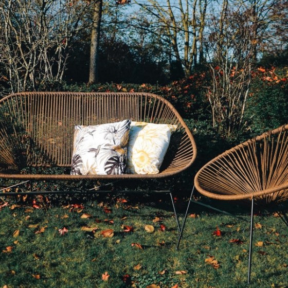 2 Housses De Coussin Colibri Plantes – Polyester Lavable – 40x40 Cm – Pour Canapé, Lit, Salon