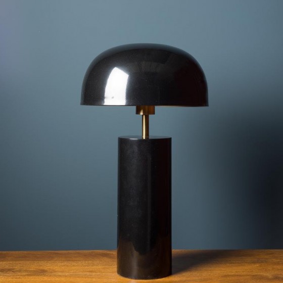 Lampe design noire lacquée champignon - Lampes et appliques Luminaires et  miroirs