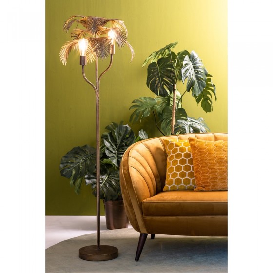 Lampe à poser naturelle en bois de palmier dattier
