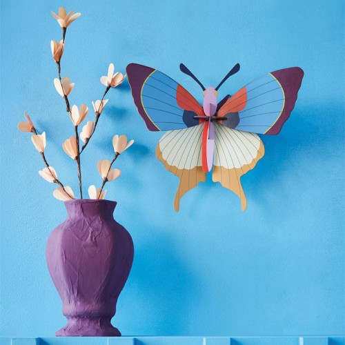 Papillon fleur fond psychédélique tissu tissu mural décoration tissu mural  décoration de la maison tapisserie murale A4 73x95 cm : : Cuisine  et Maison