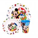 Set Vaisselle Enfant Mickey Mouse - Assiette, Bol Et Gobelet Sans BPA (1.5 Ans Et Plus)