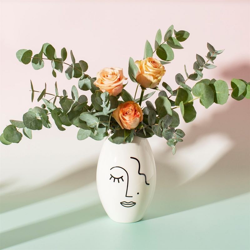 Petit Cache pot visage abstrait SASS & BELLE - Vases, pots et cache pots  Objets déco