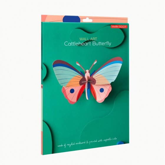 Décoration Murale Papillon Métal 35x28cm - Motif 3D Coloré - Pour Intérieur Et Extérieur