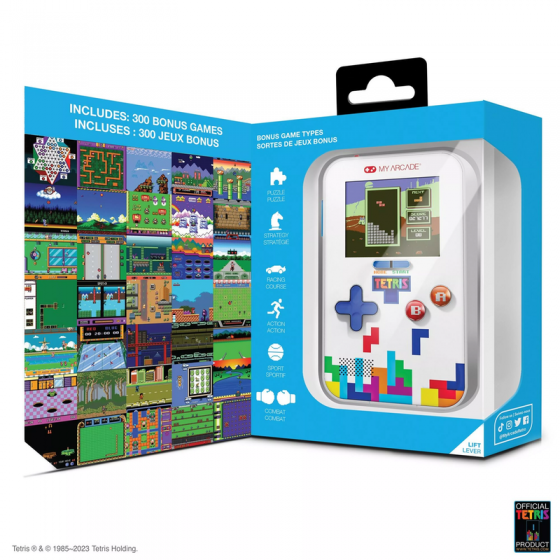 Porte-clés Jeu Tetris Arcade Portable - 15 Niveaux, Effets Sonores Classiques - Sous Licence Officielle